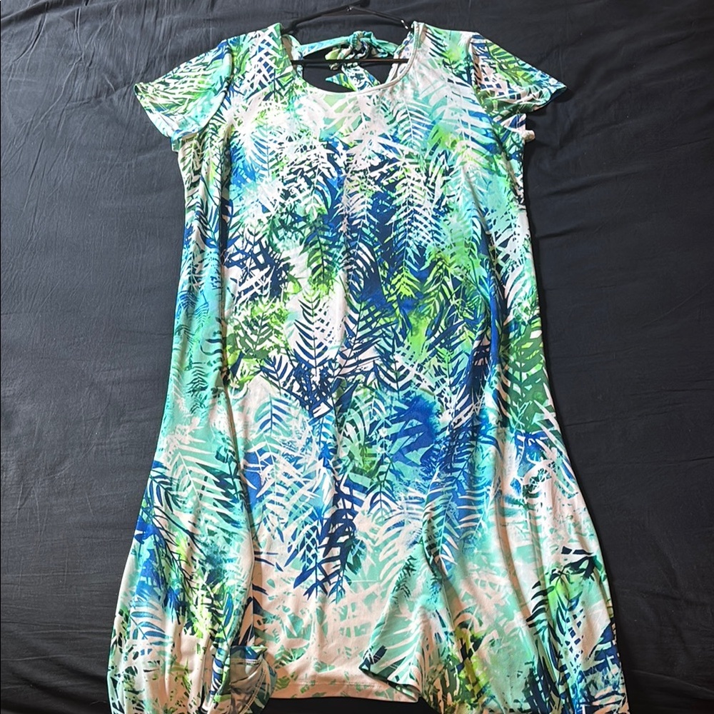 Chico’s Tropical Beachcore Boating Print Women's Dress size 2 (L)